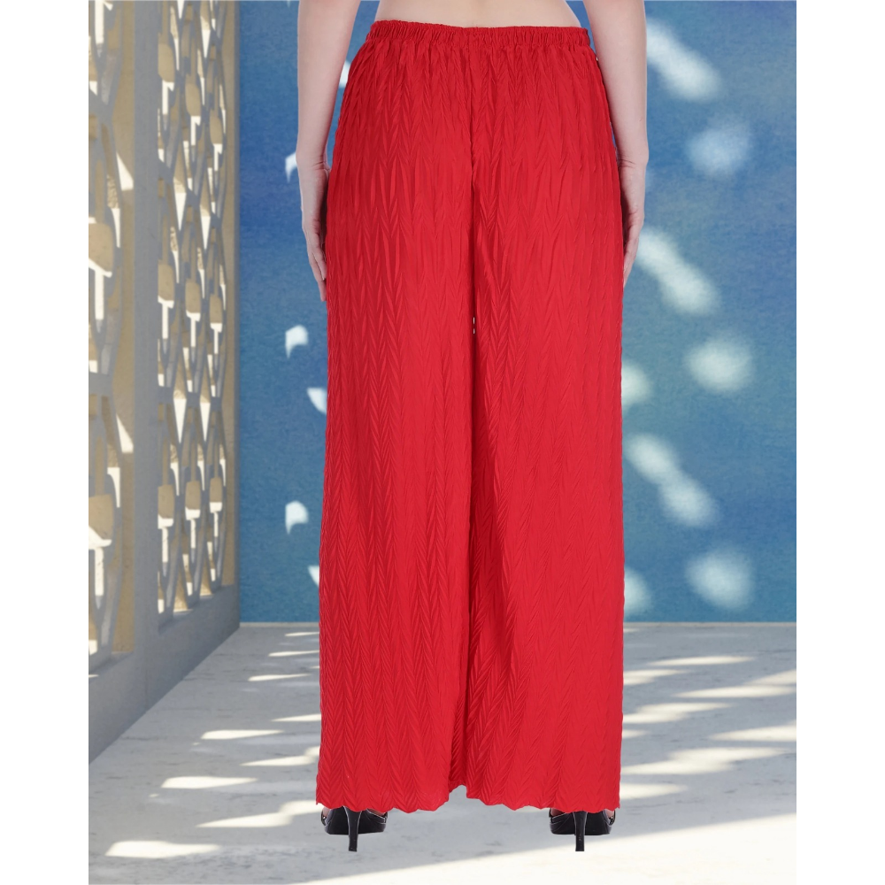 Stylish Premium Look Pleated Design Palazzo for Women (Pack of 1)