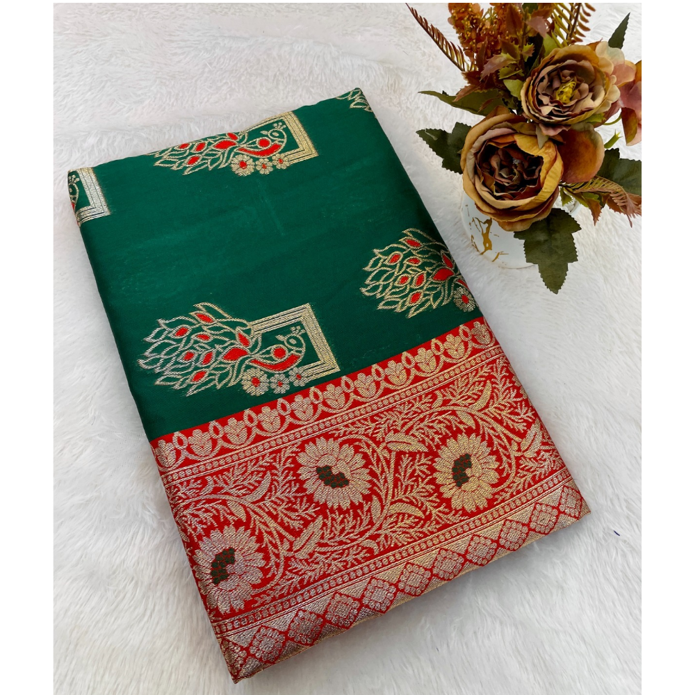 Soft Pethani Silk Saree with Unstitched BP for Women (Pack of 1)