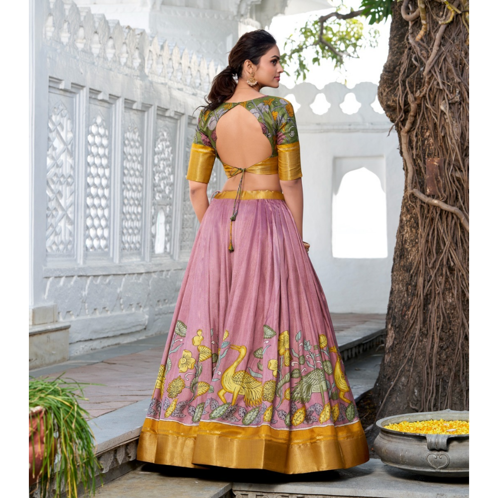 Tussar Silk Premium Lehenga Choli with Dupatta Set for Women (Pack of 1)