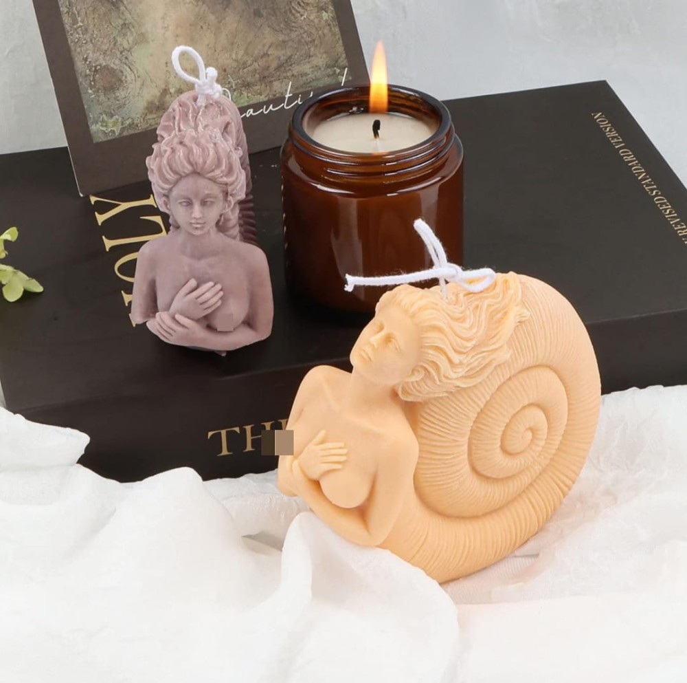 Decorative Figurine Scented Soy Wax Snail Model Candle (Pack of 1)