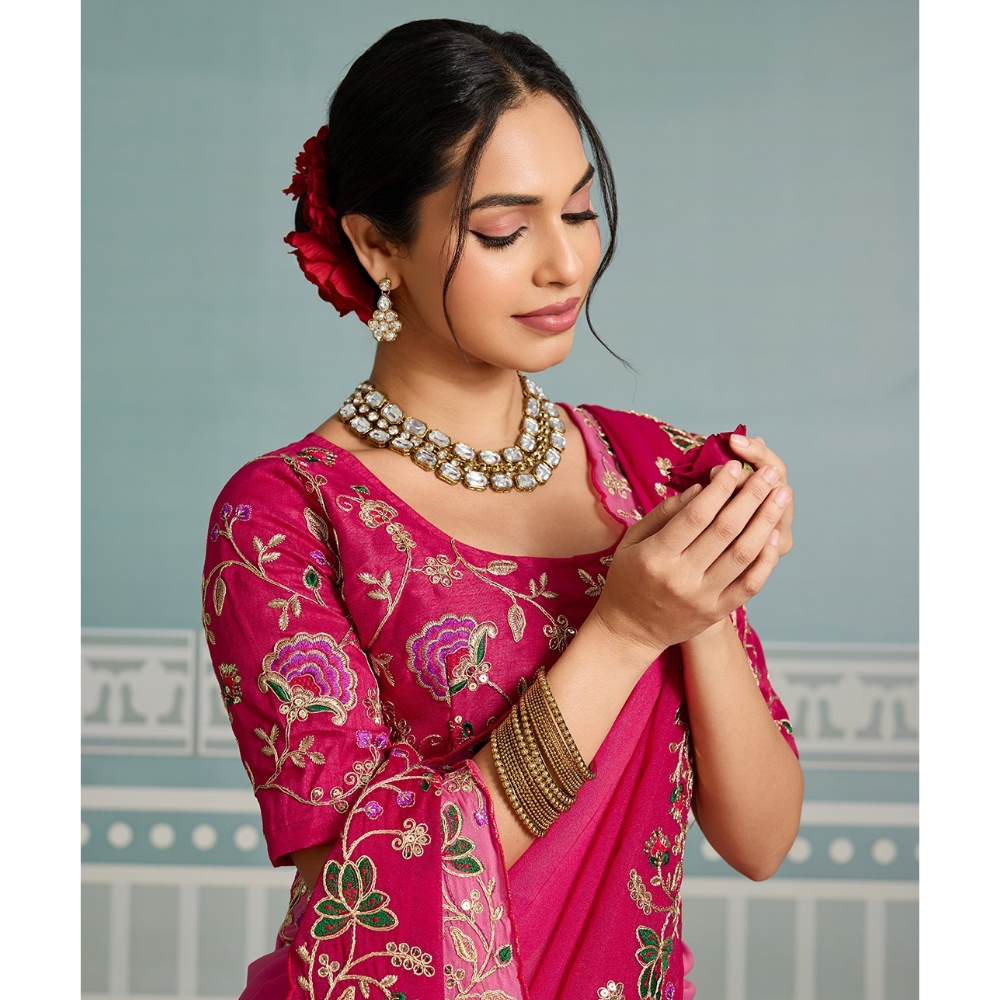 Party Wear Soft Wear Georgette Saree for Women's (Pack of 1)