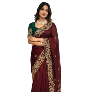 Women's Rangoli Silk Saree with Unstitched BP (Pack of 1)