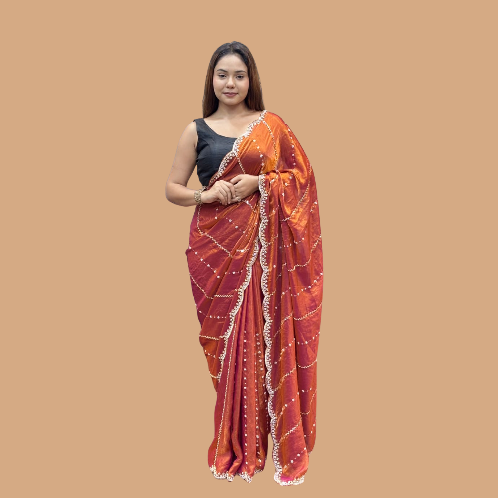 Premium Space Silk Saree with Unstitched BP for Women (Pack of 1)