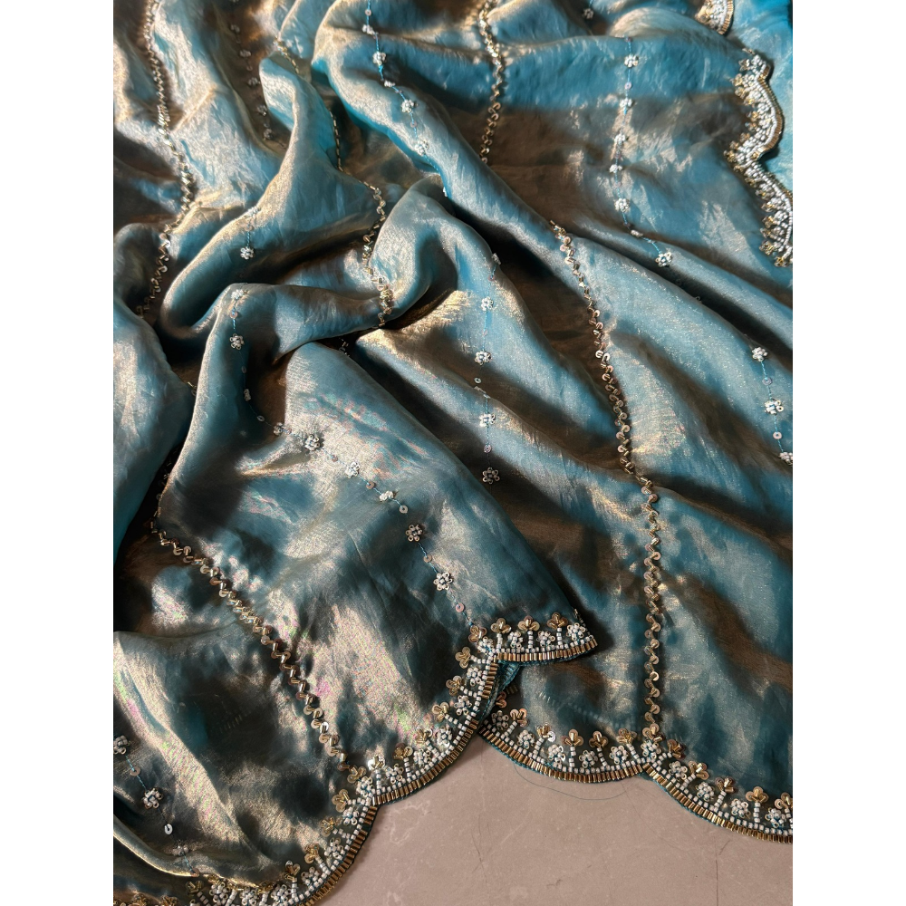 Premium Space Silk Saree with Unstitched BP for Women (Pack of 1)