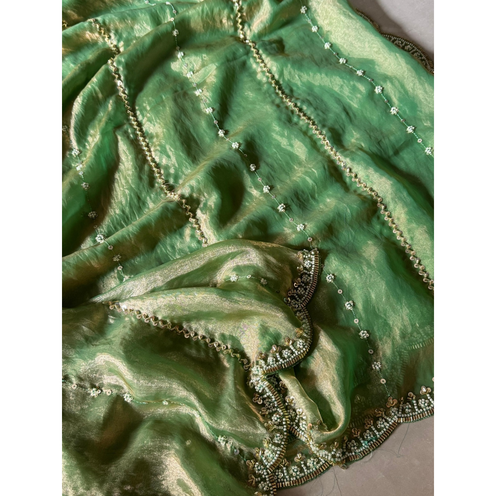 Premium Space Silk Saree with Unstitched BP for Women (Pack of 1)