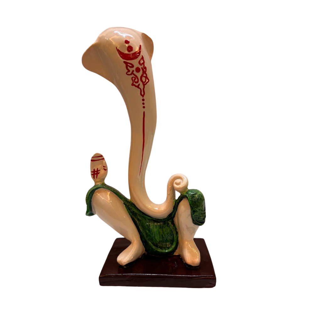 Handcrafted Abstract Ganesha Idol – Decorative Resin Figurine (Pack of 1)