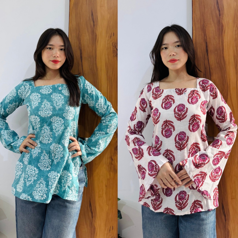 Trendy Handblock Printed Cotton Kurti Combo – Stylish & Comfortable Wear (Combo 2)