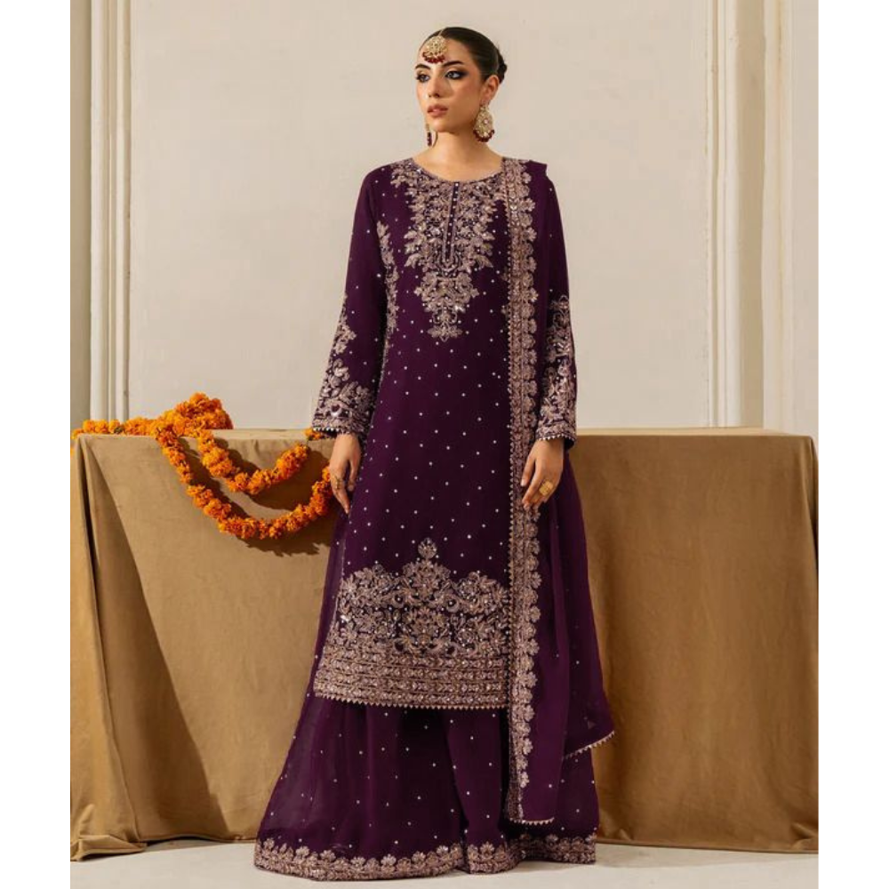 Premium Stylish Velvet Kurta Set with Dupatta (Pack of 1)