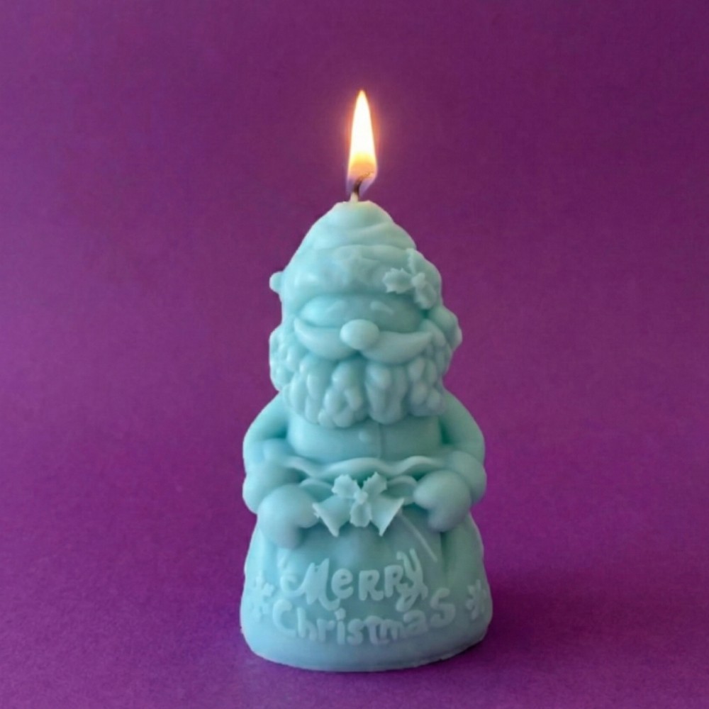 Santa Claus Merry Christmas Decorative Candle | Festive Handcrafted Christmas Candle for Home Décor & Gifting ( PACK OF 2)