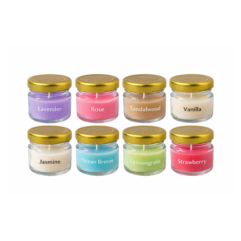 FRENDORA Premium Mini Scented - Candle Gift Set (Pack of 8)