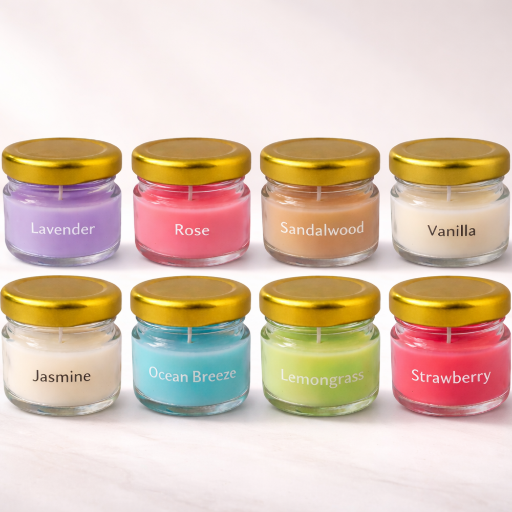 FRENDORA Premium Mini Scented - Candle Gift Set (Pack of 8)