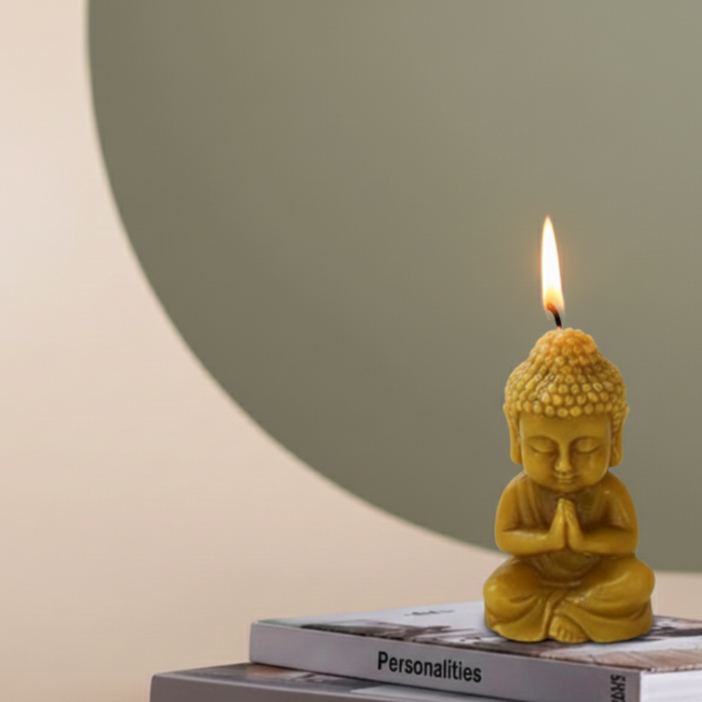 Hand-Carved Pure Beeswax Figurine Candles – Artisanal Nature Collection (Pack of 1)