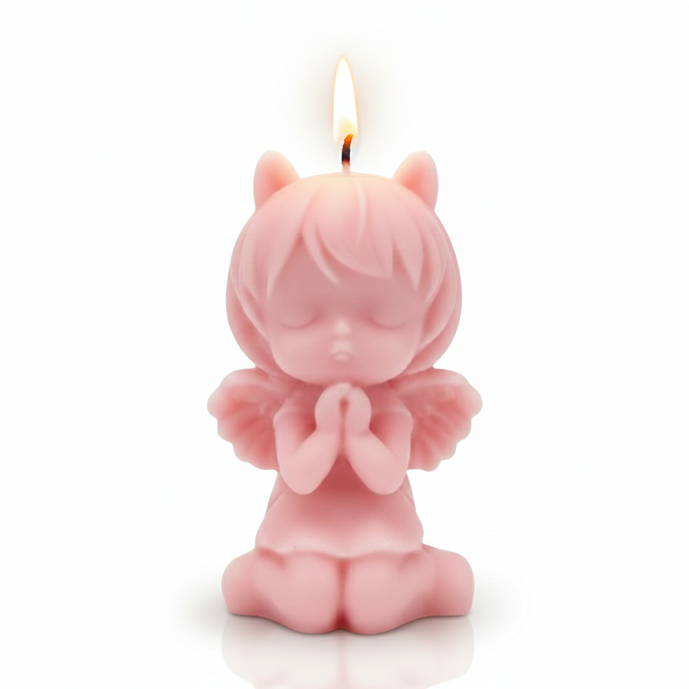 Hand-Poured Praying Angel Soy Wax Candle (Pack of 1)