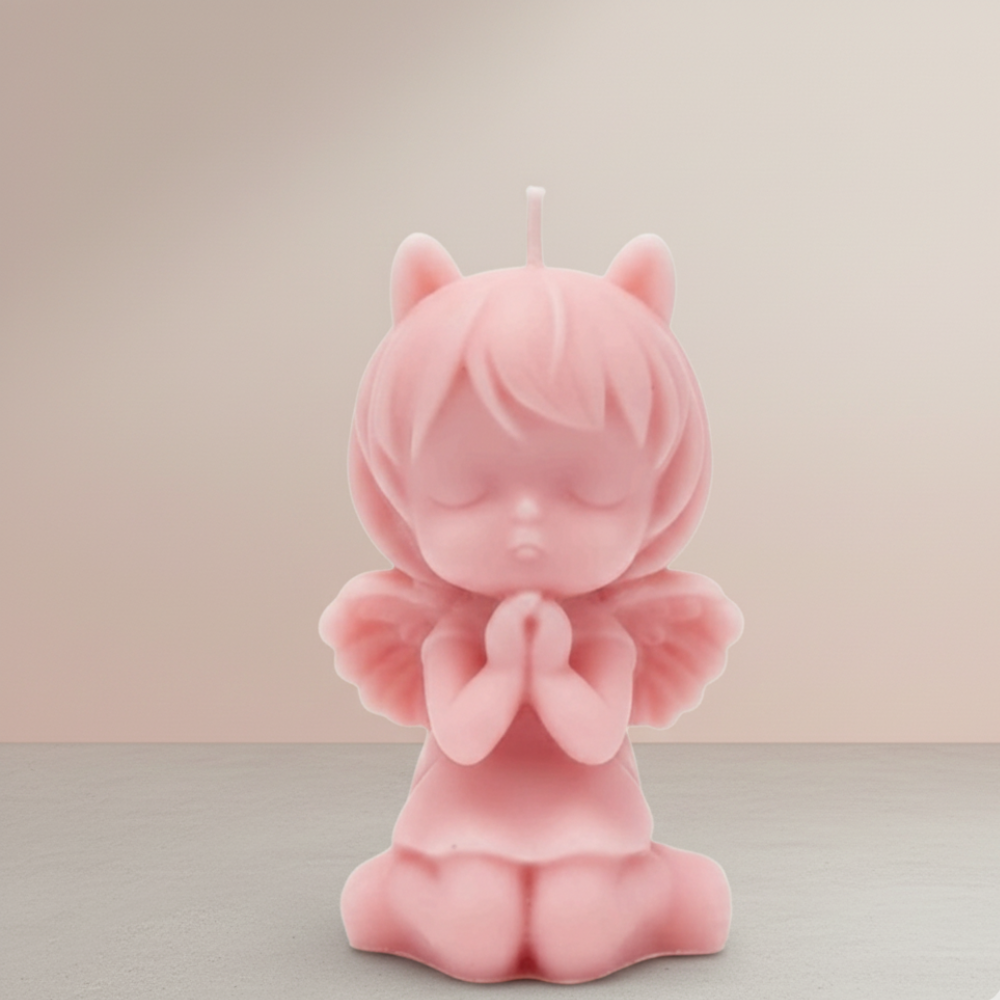 Hand-Poured Praying Angel Soy Wax Candle (Pack of 1)