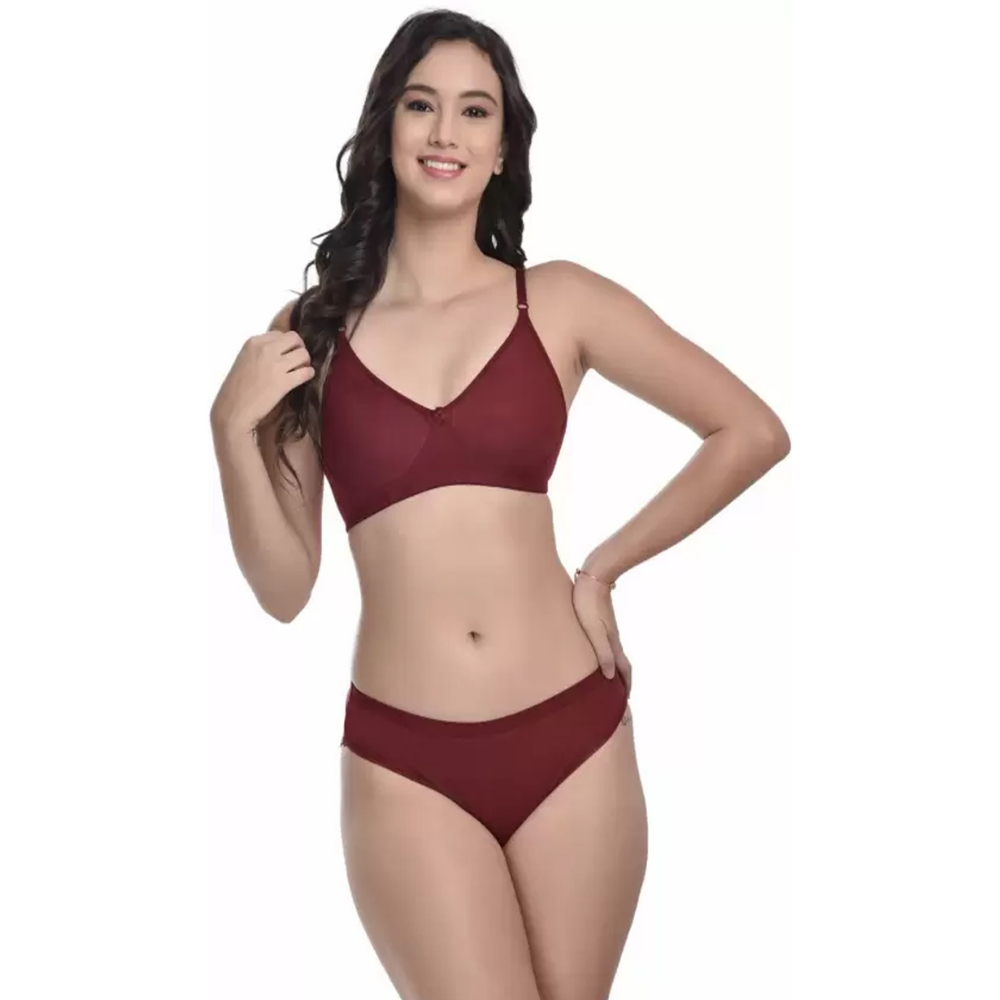 AKAKEE Multicolor Premium Bra Panty Set For Women's (Pack of 3)