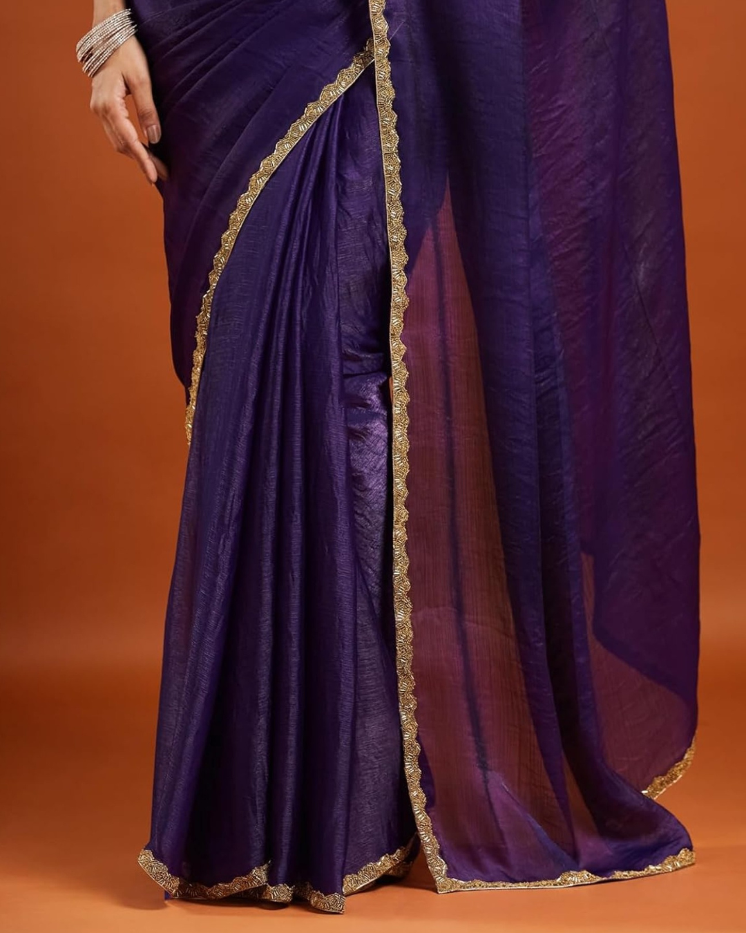 Women’s Premium Organza Saree with Zari Border & Unstitched BP (Pack of 1)