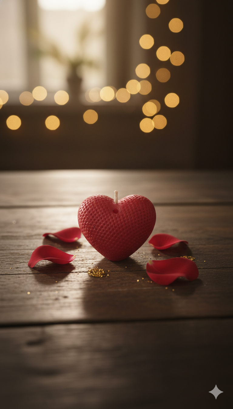 Heart Shape Small Scented Premium Soy-Wax Candle (Pack of 3)