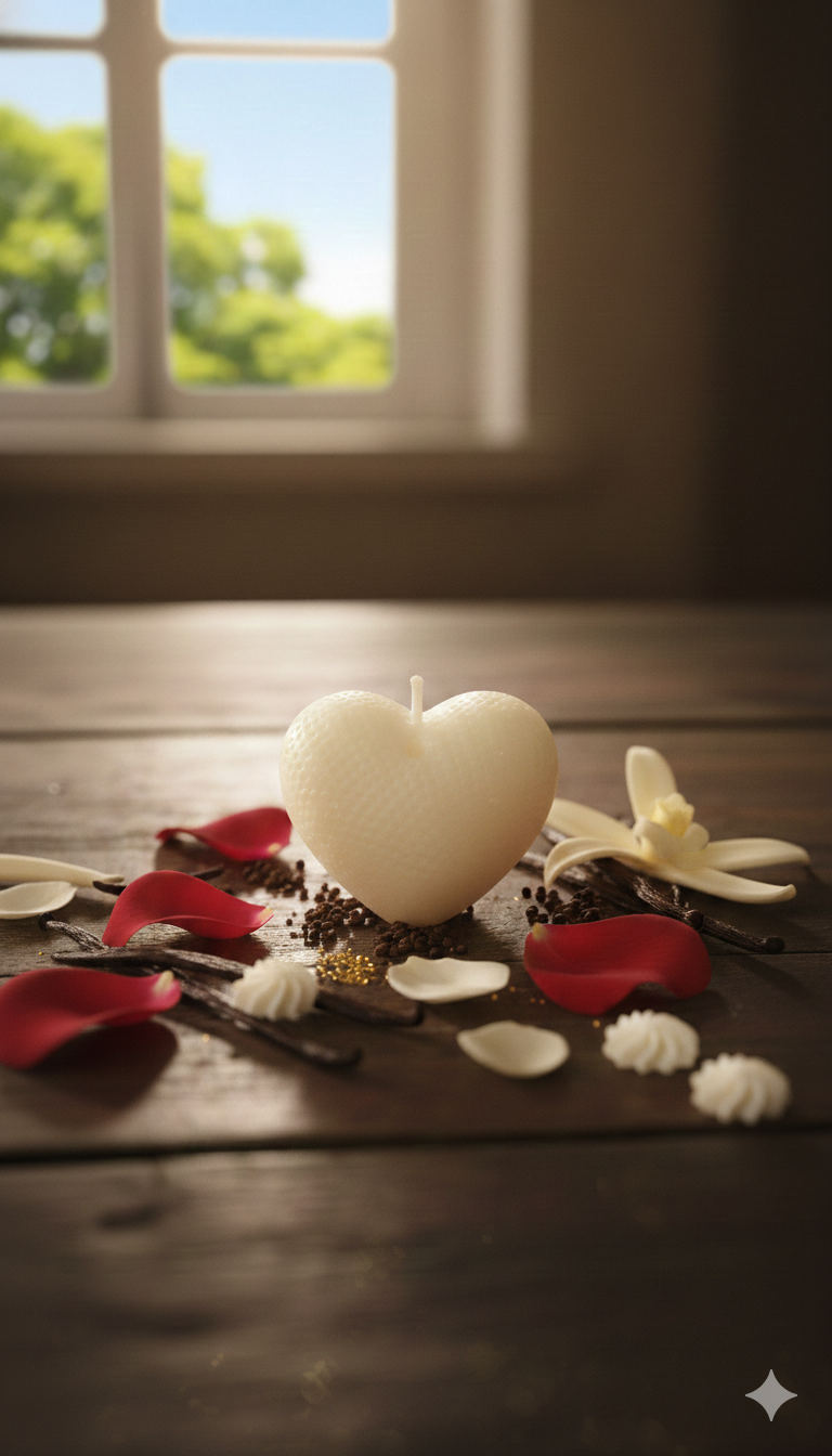 Heart Shape Small Scented Premium Soy-Wax Candle (Pack of 3)