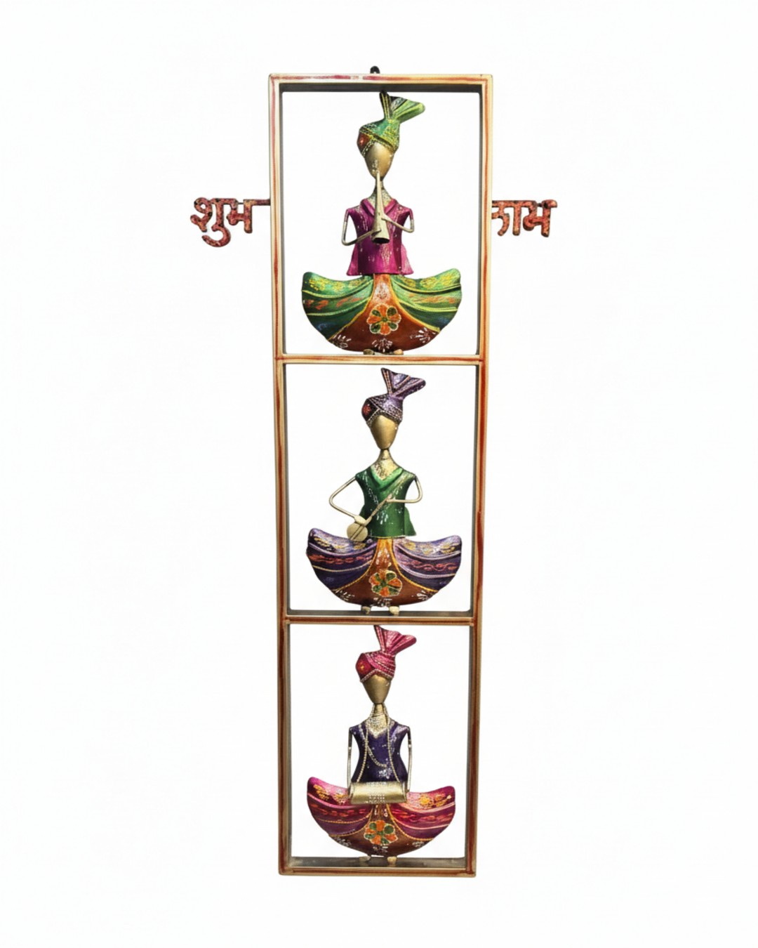 Rajasthani Hand Craft Metal Musician Wall Frame Musician Sardar Wall Decor Decorative Showpiece (Pack of 1)