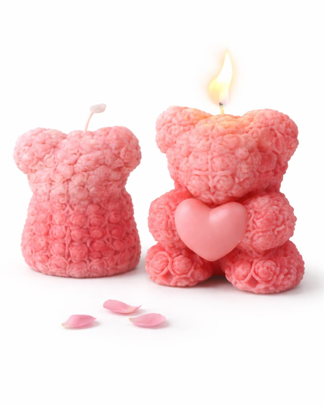 Eternal Rose Teddy Bear Candle (Pack of 2)