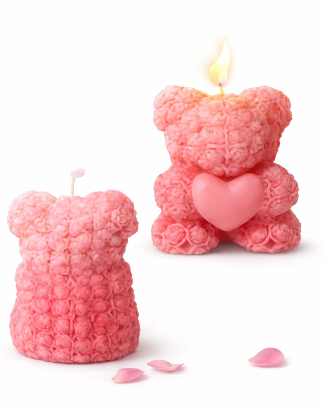 Eternal Rose Teddy Bear Candle (Pack of 2)