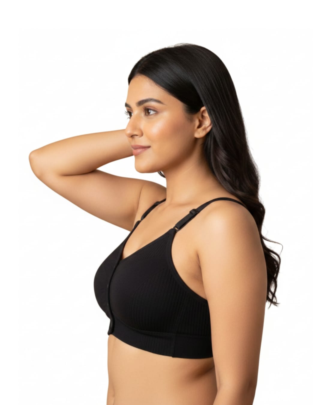 Women’s Front Button Padded Comfort Bra (Pack of 1)