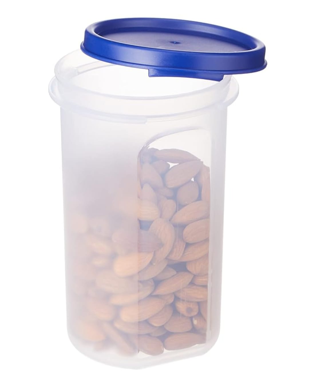Airtight Plastic Storage Container Set with Blue Lid (Pack of 6)