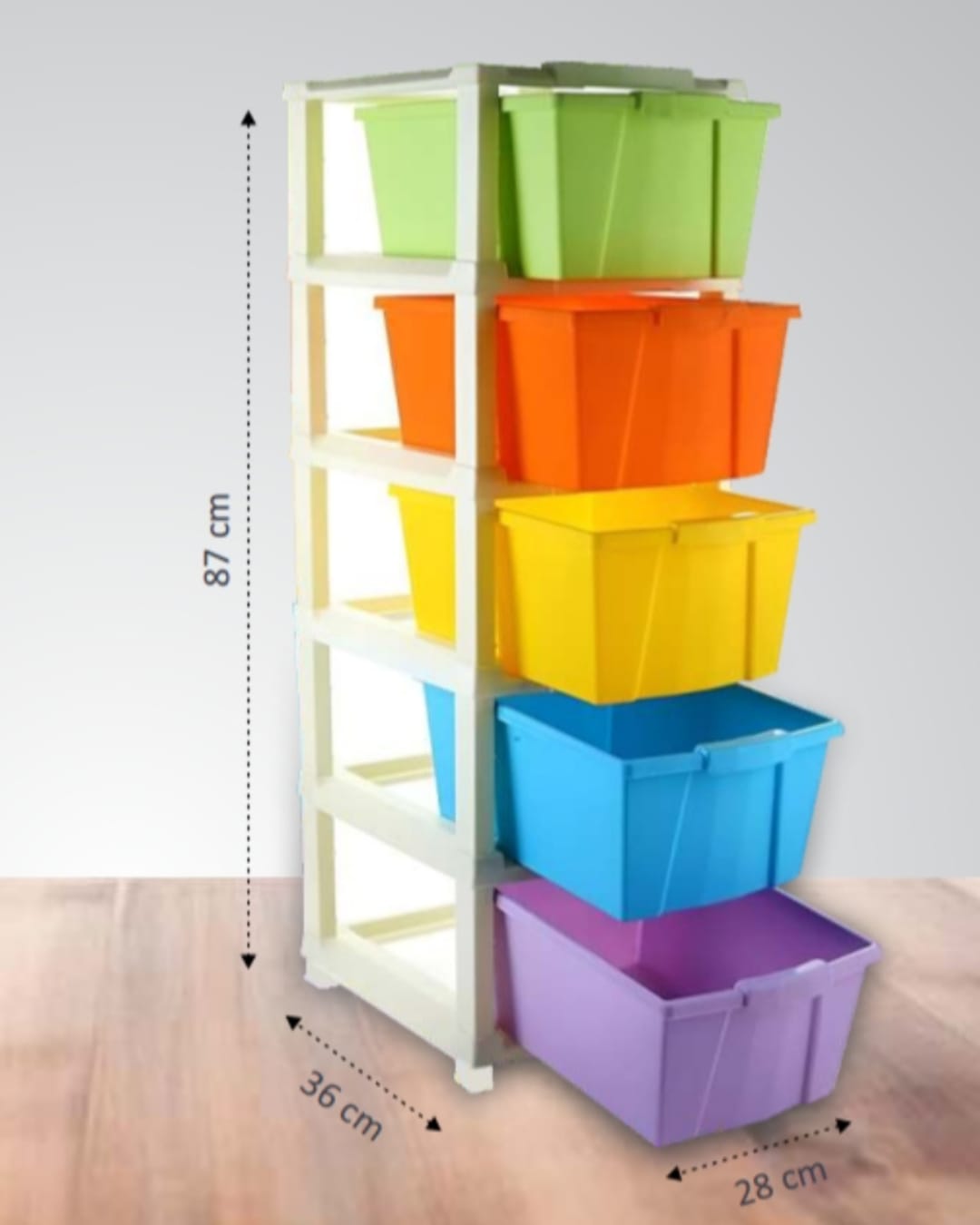 5-Layer Plastic Modular Drawer Storage System (Pack of 1)