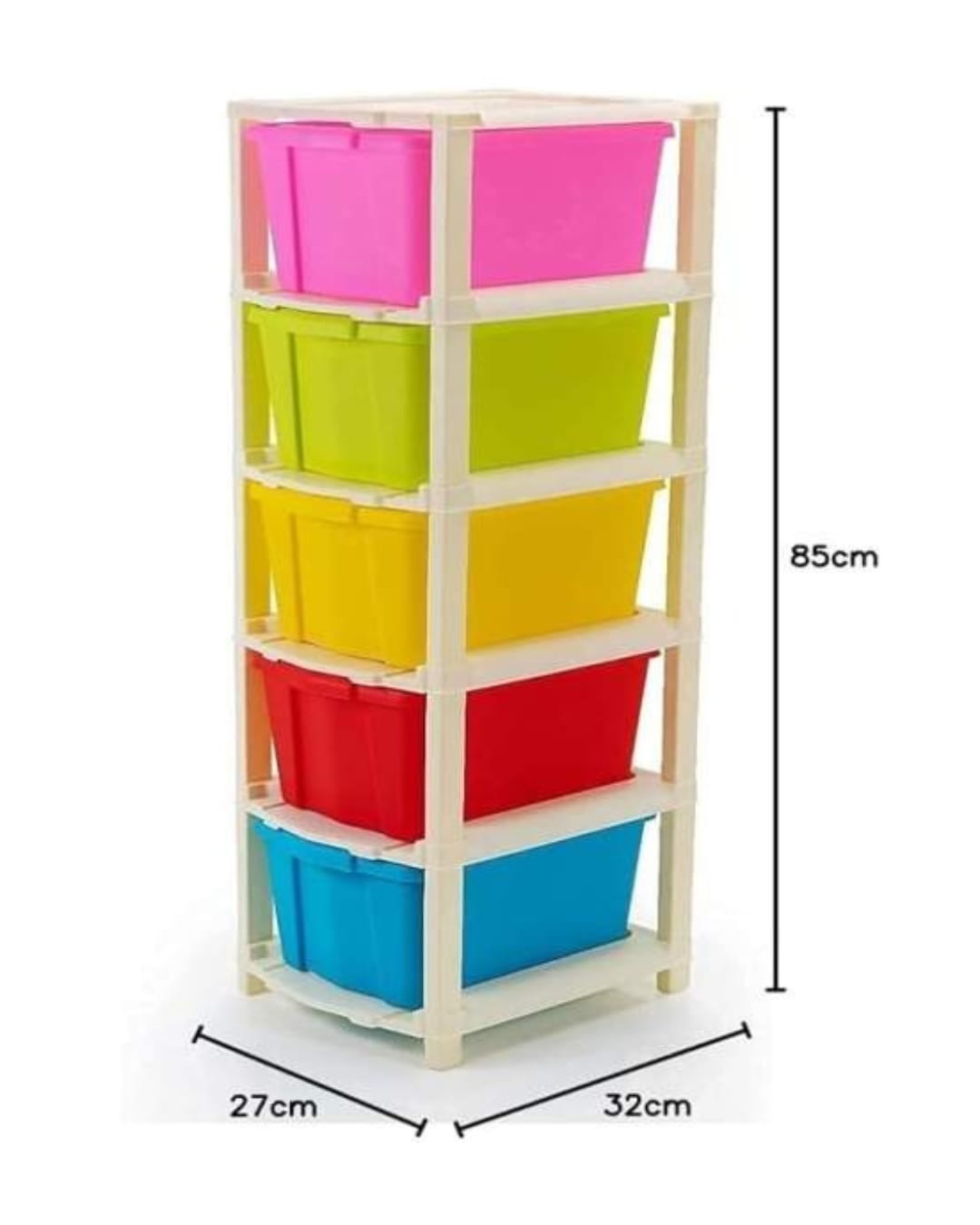 5-Layer Plastic Modular Drawer Storage System (Pack of 1)