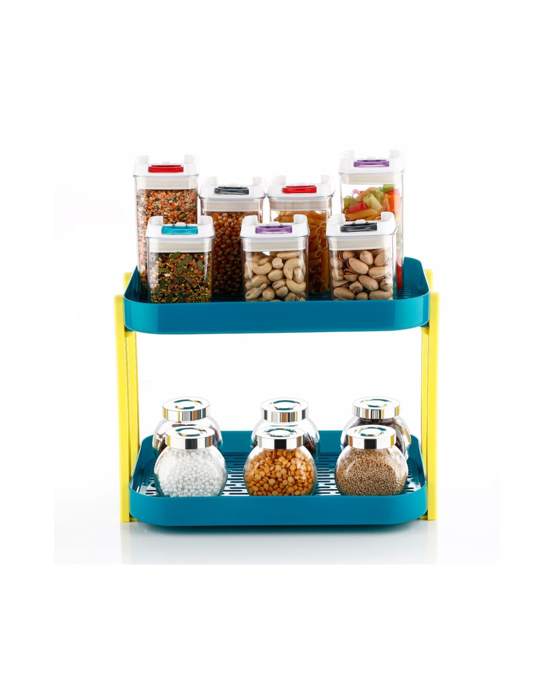 Multipurpose 2-Tier Plastic Storage Rack (Pack of 1)