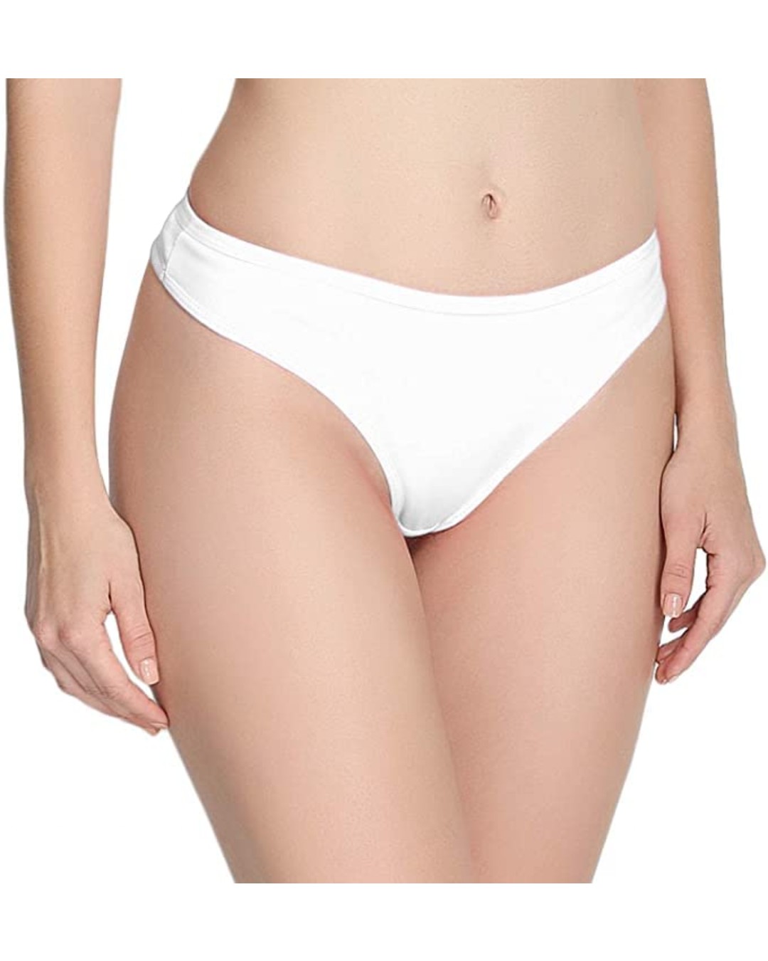 Smileai Fashion White Cotton Thong Low Waist Innerwear / Panty for Women and Girls (Pack of 1)