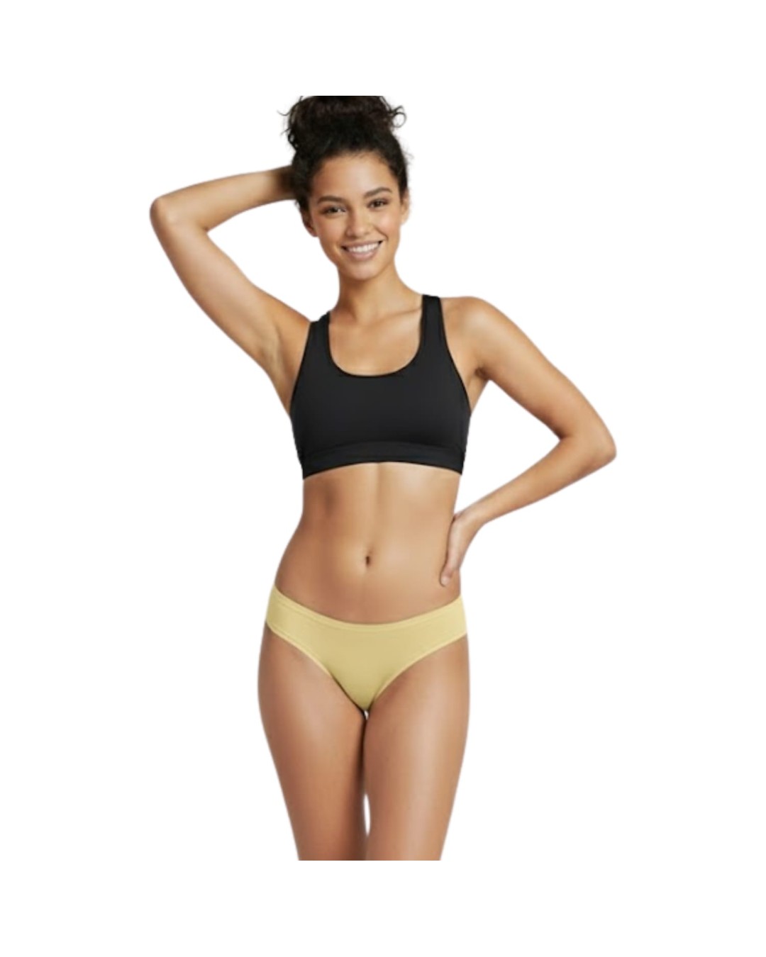 Smileai Fashion Cotton Yellow Thong Low Waist Innerwear / Panty for Women and Girls (Pack of 1)