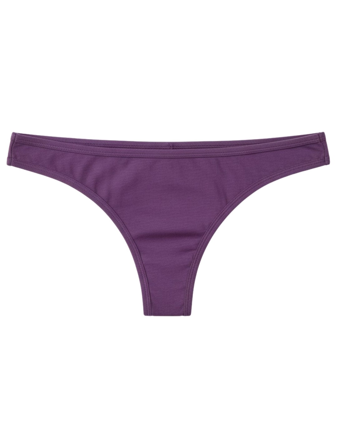 Smileai Fashion Cotton Purple Thong Low Waist Innerwear / Panty for Women and Girls (Pack of 1)