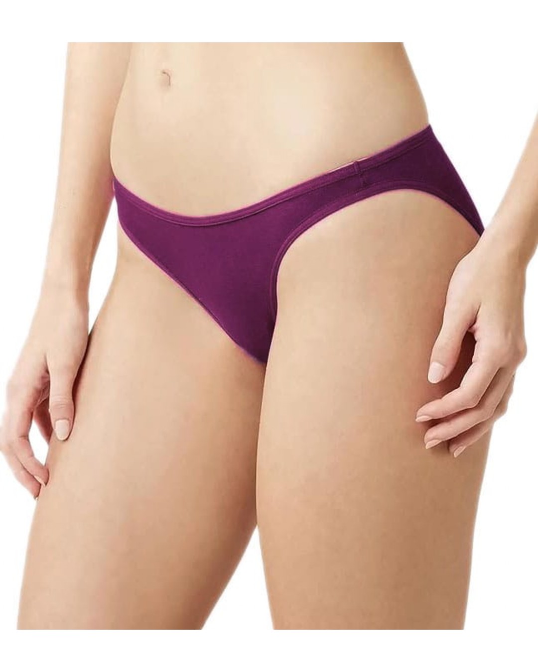Smileai Fashion Cotton Purple Thong Low Waist Innerwear / Panty for Women and Girls (Pack of 1)