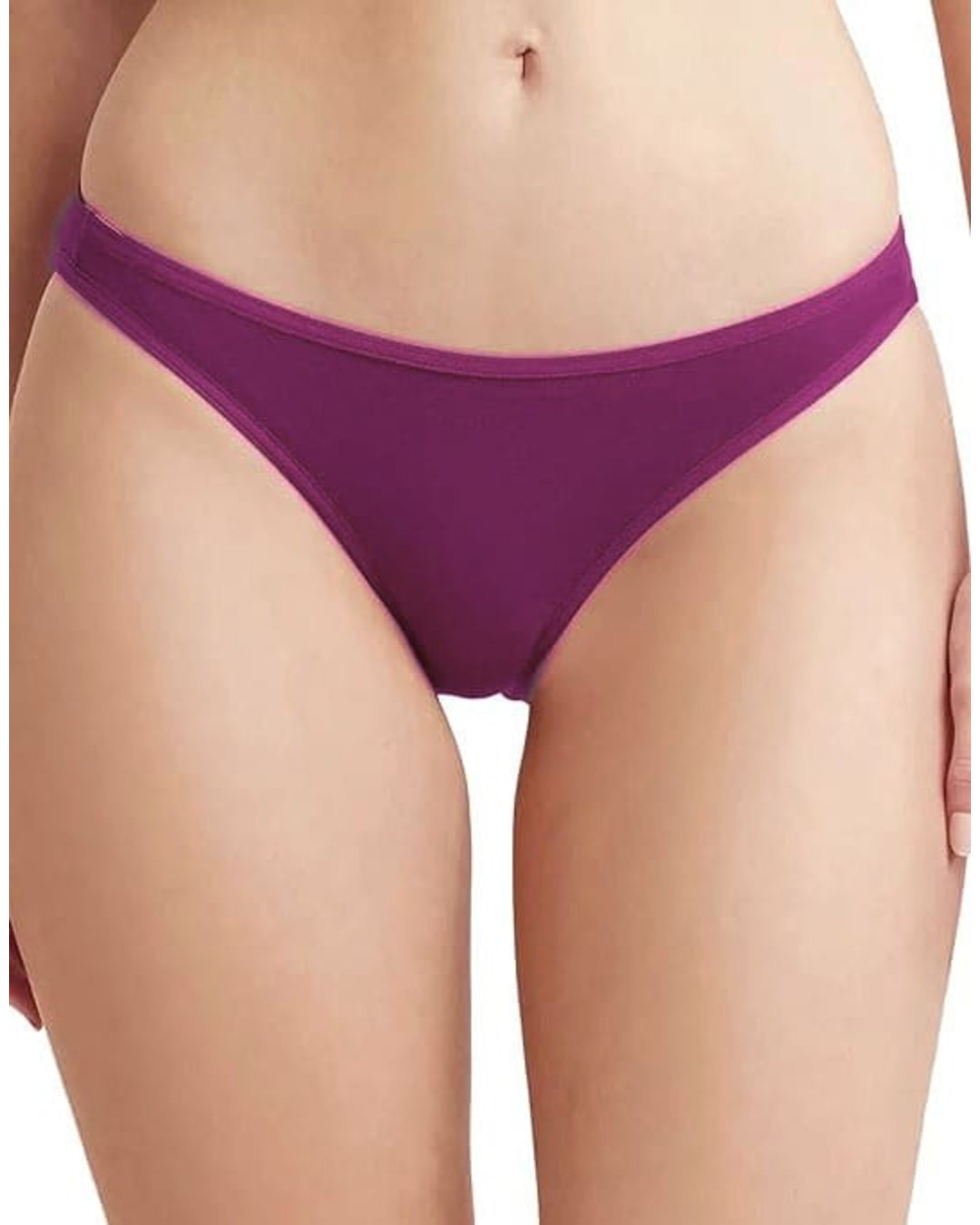 Smileai Fashion Cotton Purple Thong Low Waist Innerwear / Panty for Women and Girls (Pack of 1)