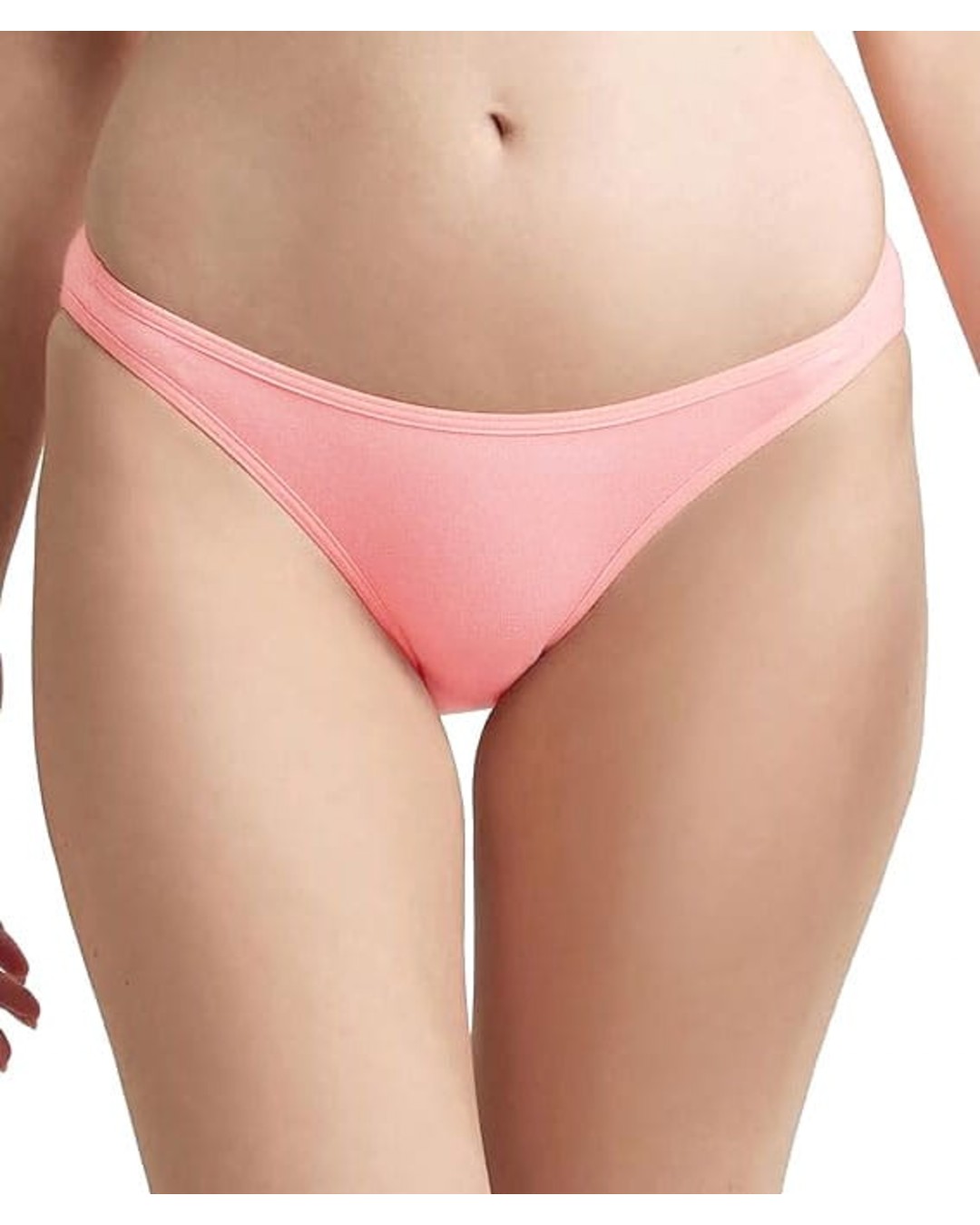Smileai Fashion Cotton Light Pink Thong Low Waist Innerwear / Panty for Women and Girls (Pack of 1)
