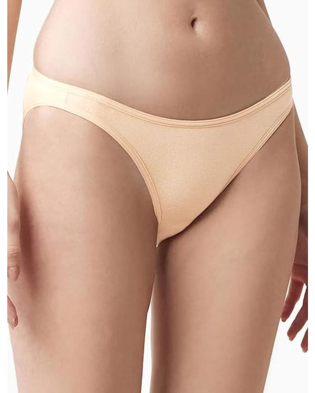 Smileai Fashion Cotton Beige Thong Low Waist Innerwear / Panty for Women and Girls (Pack of 1)