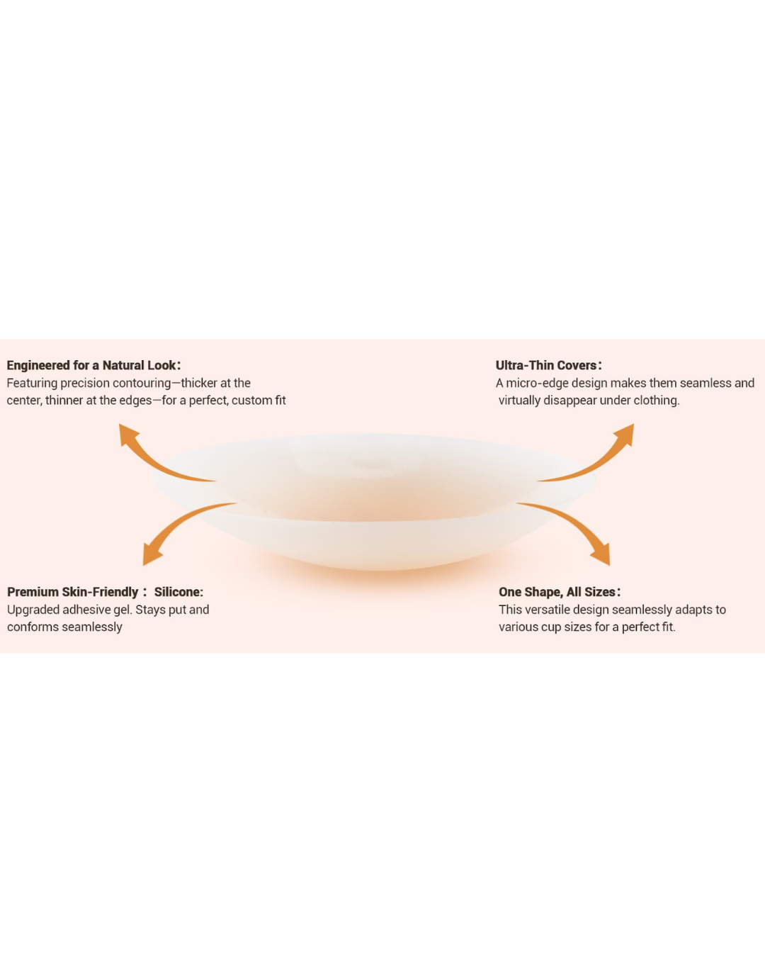 Premium Reusable Nipple Cover Adhesive Sticker Pasties Silicon Pads (Pair of 1)