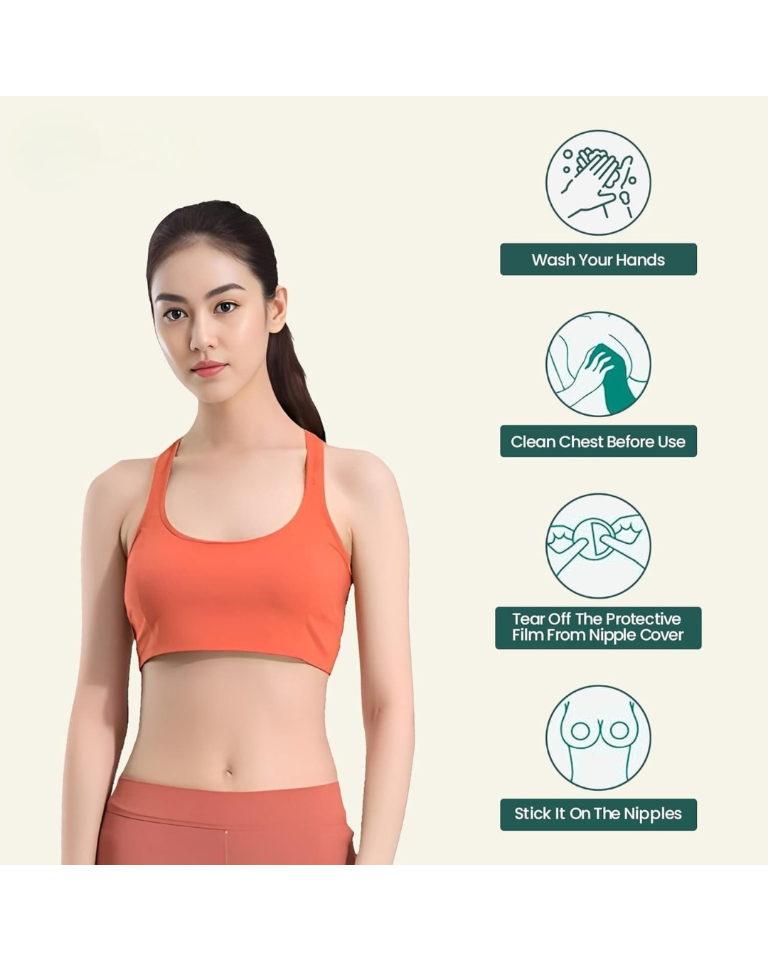 Premium Reusable Nipple Cover Adhesive Sticker Pasties Silicon Pads (Pair of 1)