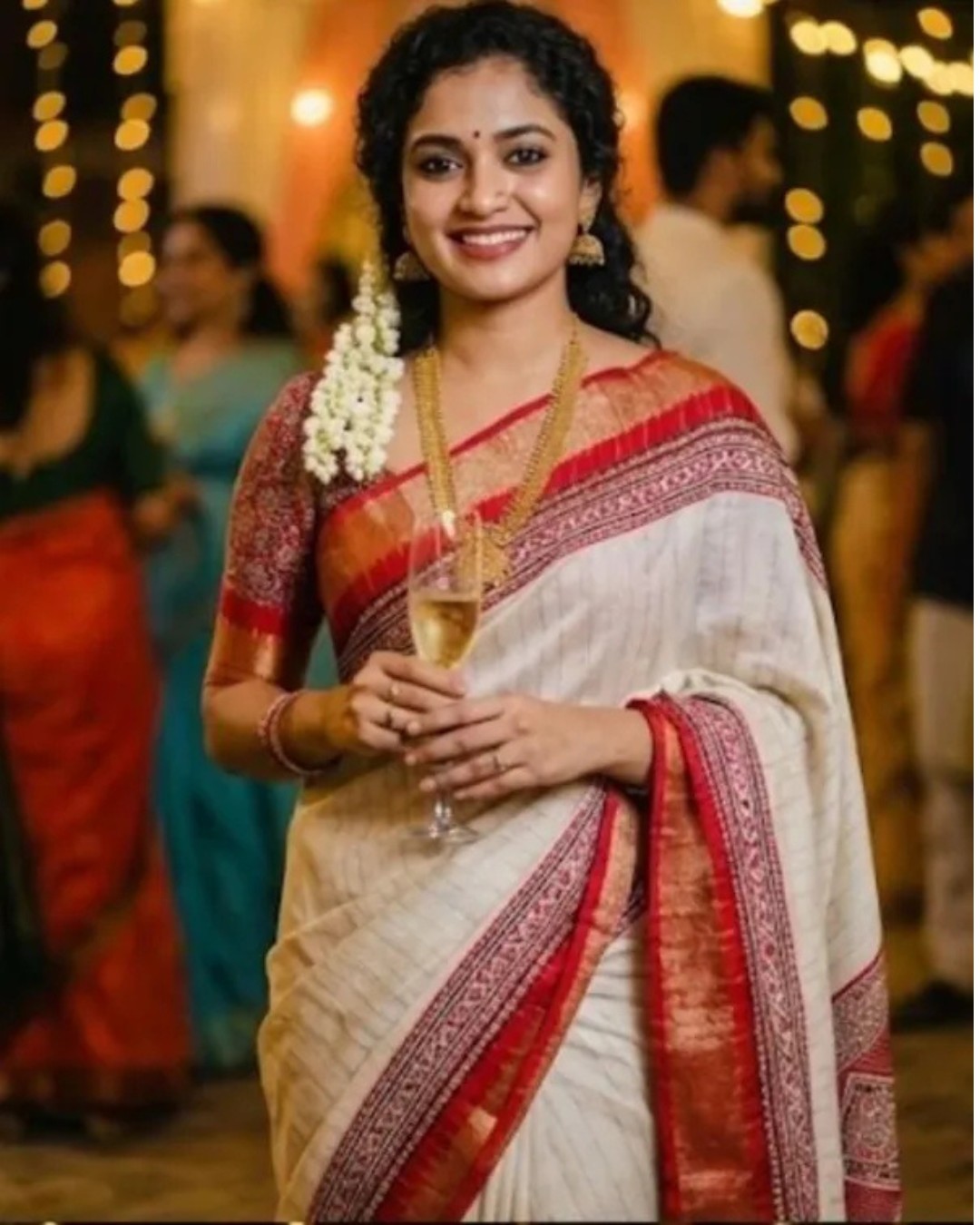 Women's Premium Jute Silk Saree with Unstitched BP (Pack of 1)