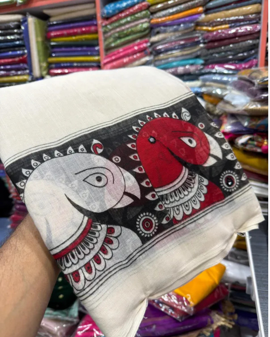 Women's Premium Soft Khadi Linen Saree With Unstitched BP (Pack of 1)