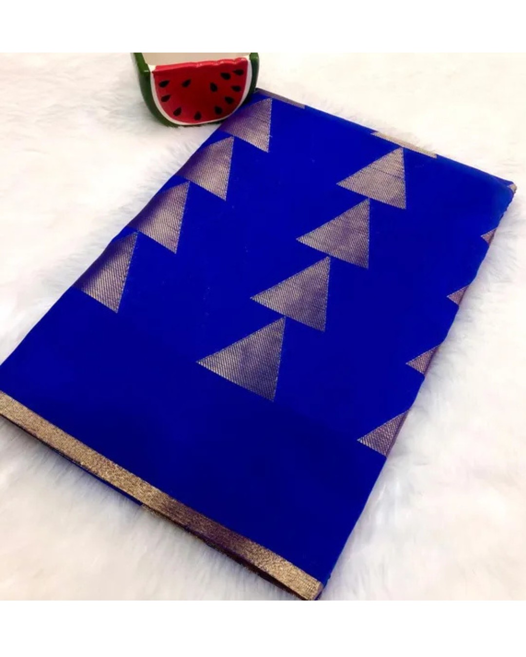 Royal Blue Premium Banarasi Silk Saree for Women (Pack of 1)