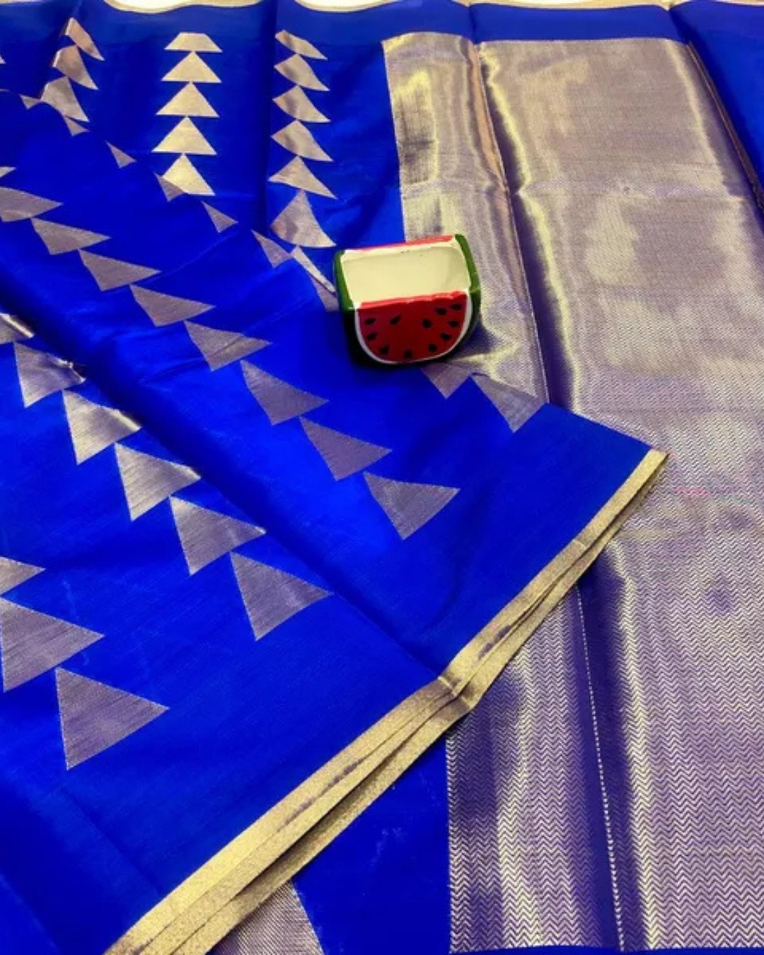 Royal Blue Premium Banarasi Silk Saree for Women (Pack of 1)