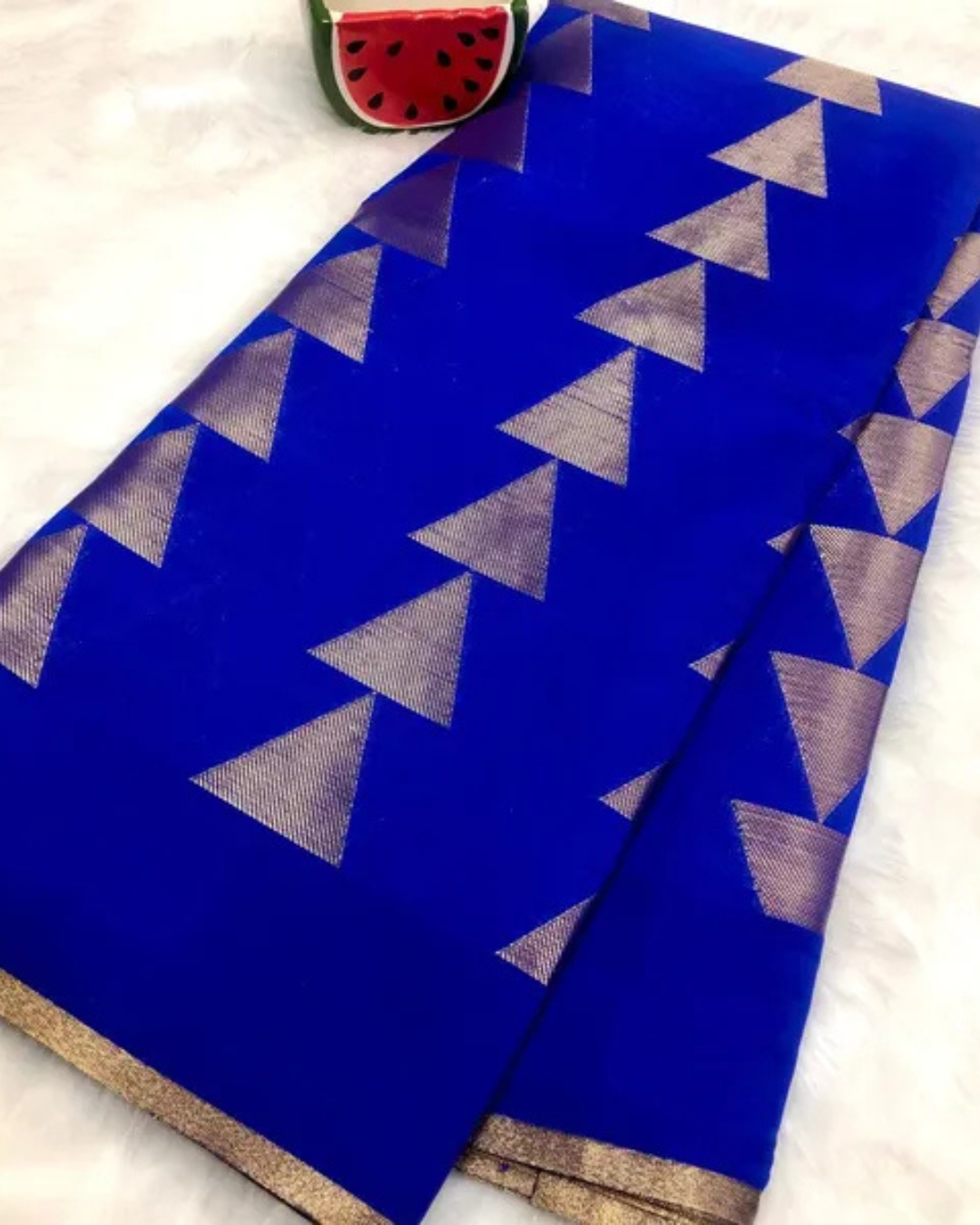 Royal Blue Premium Banarasi Silk Saree for Women (Pack of 1)