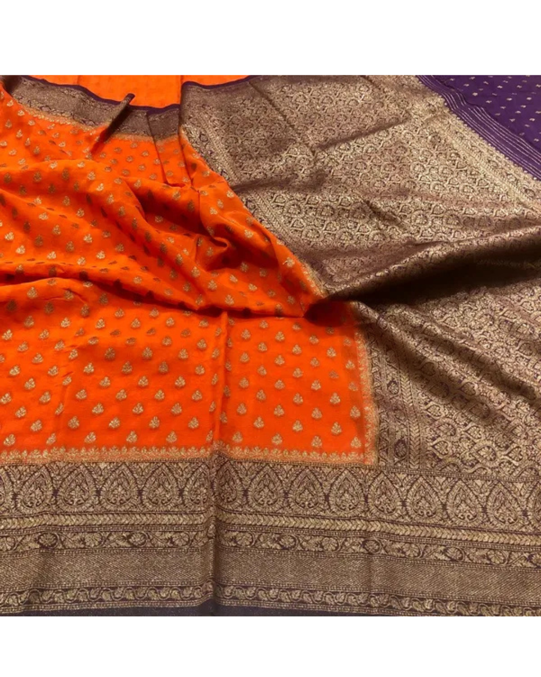 Women's Premium Khadi Georgette Saree with Unstitched BP (Pack of 1)