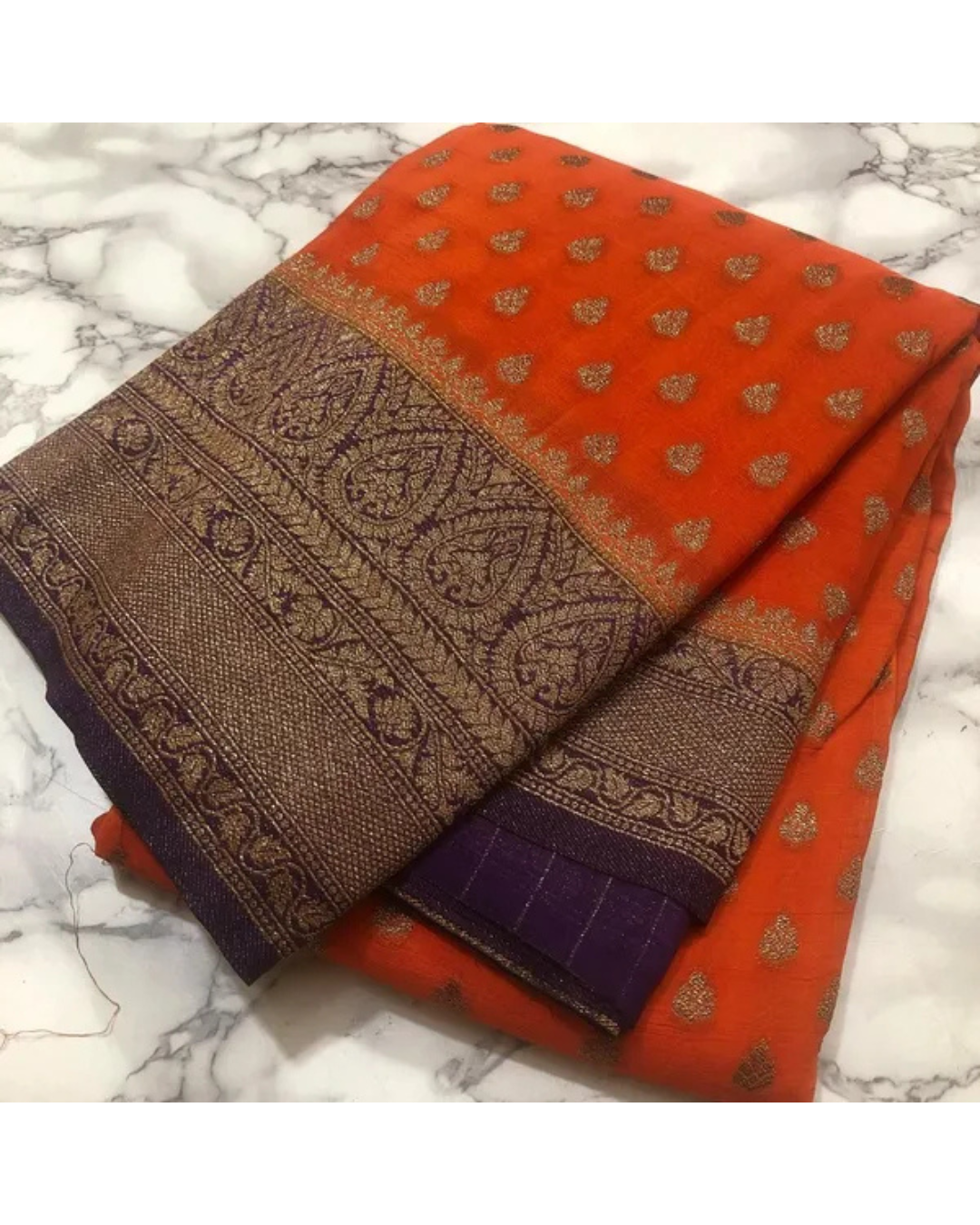 Women's Premium Khadi Georgette Saree with Unstitched BP (Pack of 1)