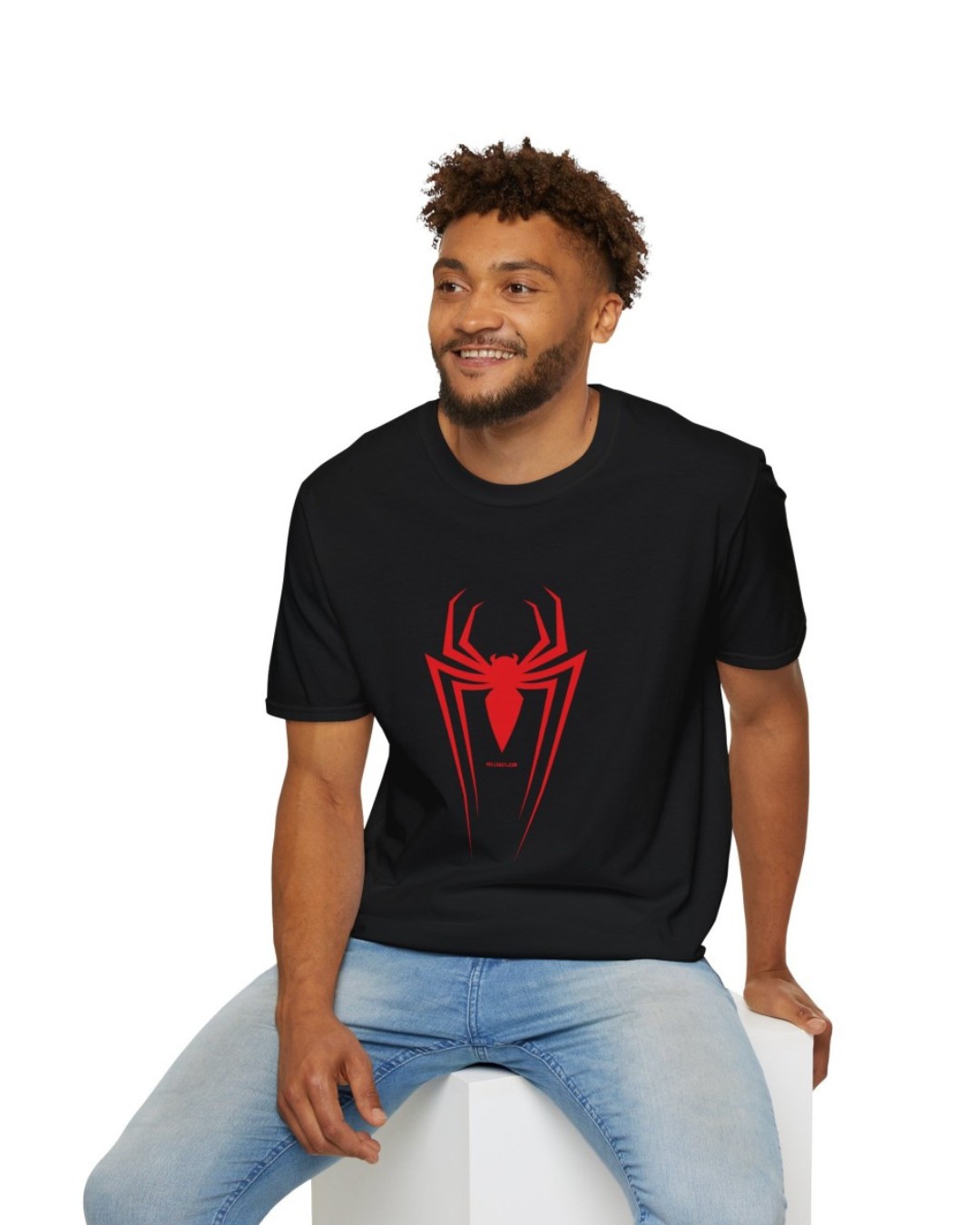 Men’s Red Spider Graphic T-Shirt – Minimalist Superhero Emblem Streetwear – Premium Cotton Tee (Pack of 1)