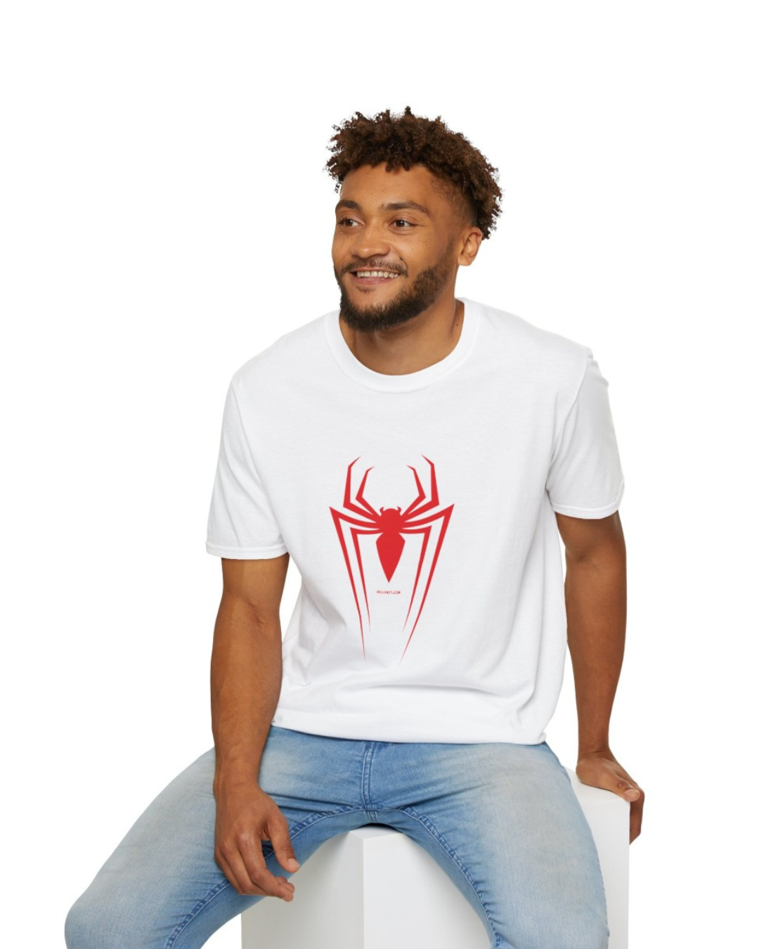 Men’s Red Spider Graphic T-Shirt – Minimalist Superhero Emblem Streetwear – Premium Cotton Tee (Pack of 1)