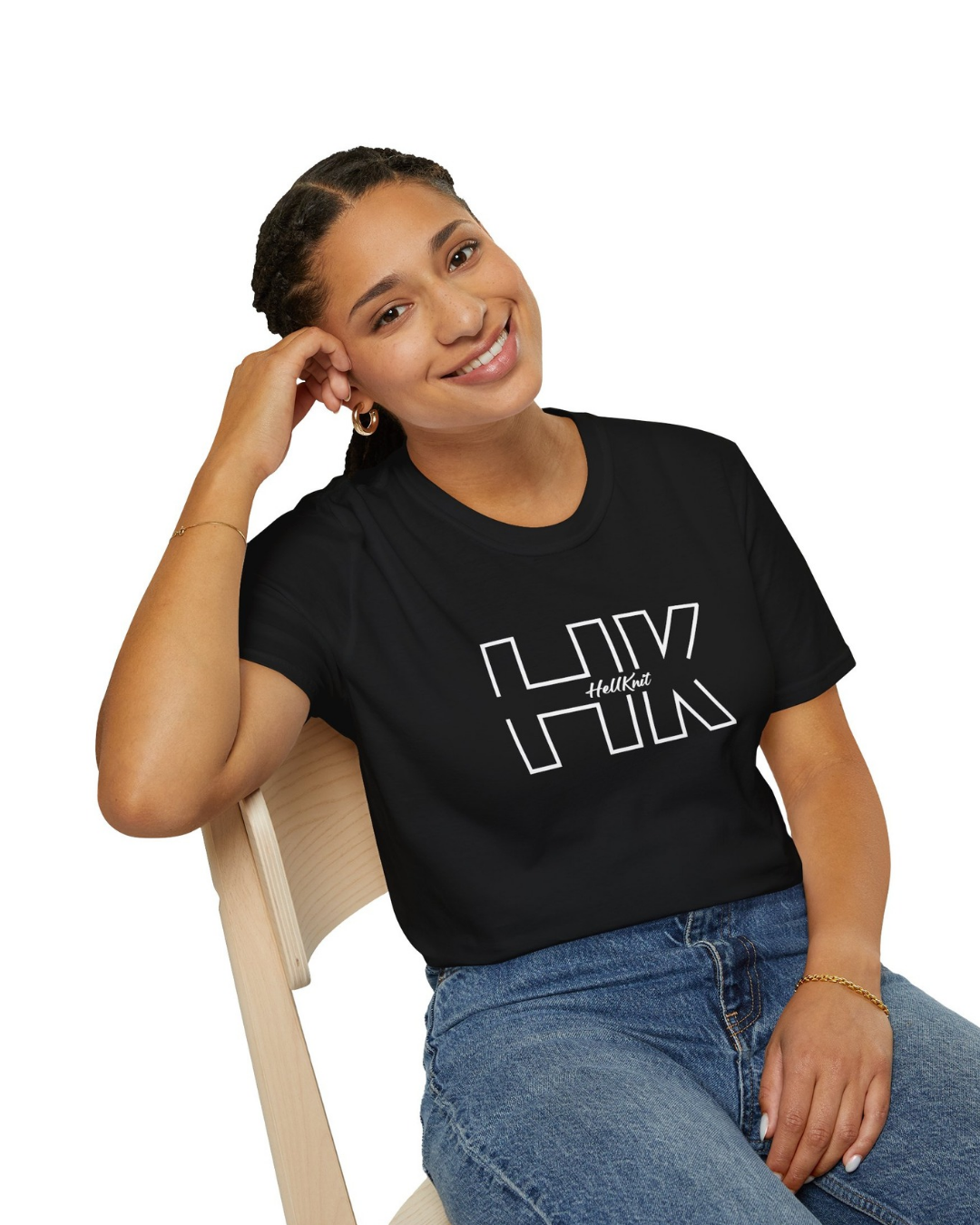 HELLKnit HK Graphic Unisex White Streetwear T-Shirt(Pack of 1)