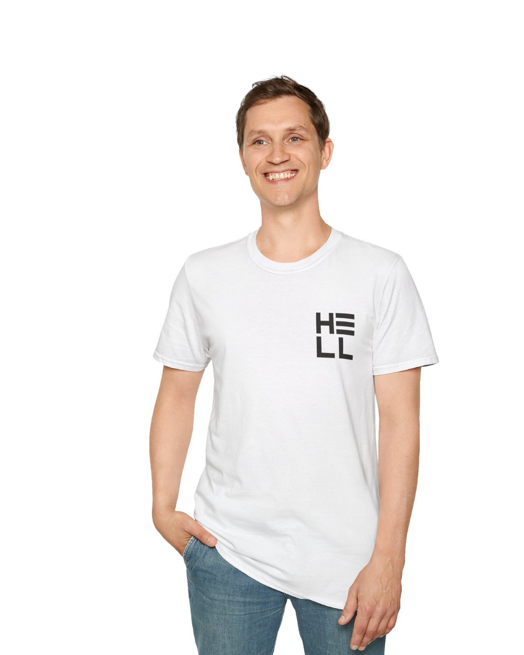 HELLKnit HE LL Unisex Graphic Black Streetwear T-Shirt(Pack of 1)